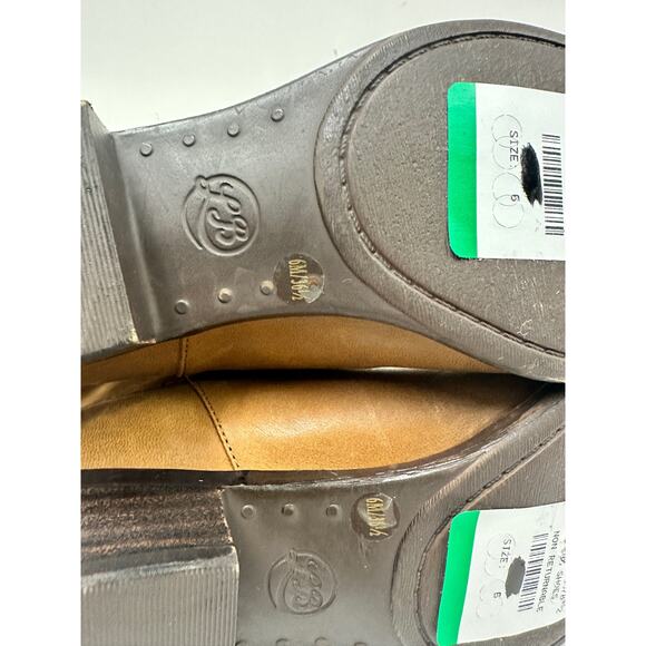 Lucky Brand Blandre Women 6 Shoes Brown Leather Pull Up Ankle Bootie Casual Zip - Picture 11 of 12